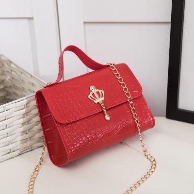 China New Fashion Crocodile Pattern Bag Small Square Summer Korean Version Of The Sensitive Pendant Coin Purse Bag for sale