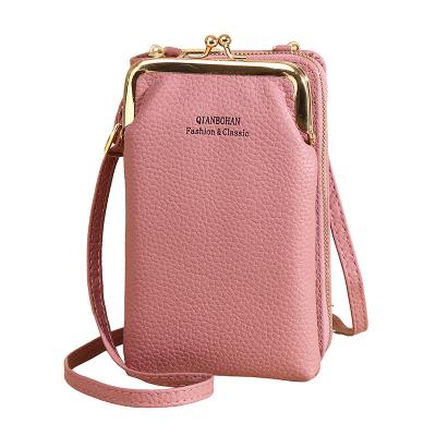 China Fashion Customized Girl Fashion PU Coin Card Holder Phone Clutch Shoulder Bag Long Purse Pocket Wallet Leather Bag For Women for sale