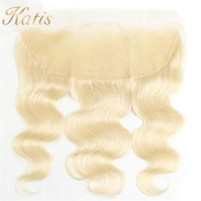 China Can Be Free Sample Bleached High Quality 12A Rate 13*4 613 Virgin Blonde Raw Hair HD Blonde Swiss Lace HD Silk Headband for sale