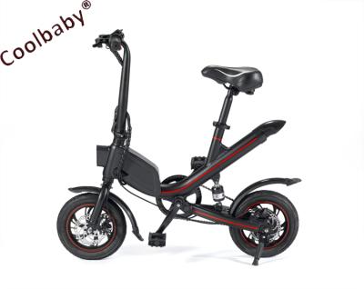 China COOLBABY Aluminum Folding Folding Bike 12 Inch 36v 6.6AH Battery Foldable Bike Electric Foldable Bicycle for sale