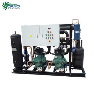 China Hotels Rack Multi Condensing Unit Compressor Refrigeration System For Cold Room for sale