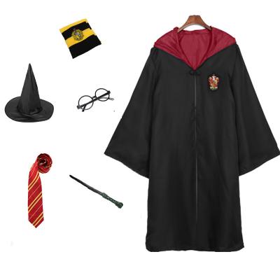 China Halloween Pirate Costume Newcomer Harry Magical Potter Costume Hooded Long Robe Role Play Dress Set Halloween Cosplay Costume for sale