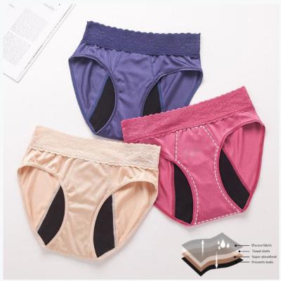 China Anti-Static Period Underwear Women's Plus Size Washable 4 Layers Menstrual Period Panties For Women for sale