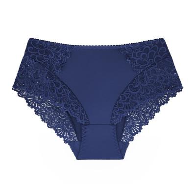 China INTIFLOWER breathable 6003 spring and summer new sexy lace panties plus size high waist ladies briefs plus size pants for sale