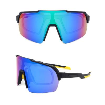 China Sports Sunglasses fashionable unisex tr90 frame outdoor cycling bike glasses large lens oversized sports sunglasses for sale