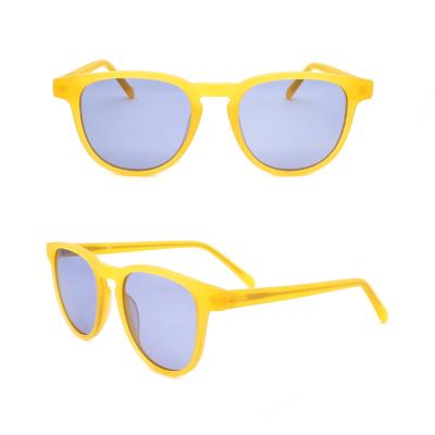 China Round 2022 women round high quality custom bio acetate sunglasses with CR39 lens for sale