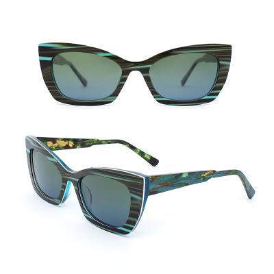 China Square 2022 wholesale new design retro rectangle bio acetate sunglasses for women for sale