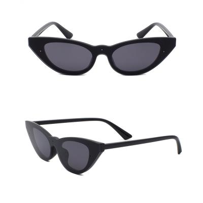 China Cat Eye 2022 custom logo cheap plastic frame cat eye sunglasses sun glasses for women for sale