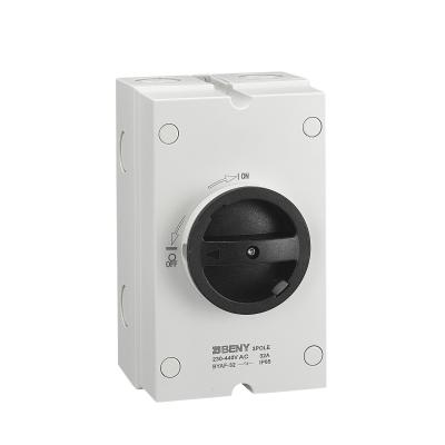 China IP65 AC Isolator Switch 3 Pole 4 Pole 230VACElectric AC Isolation Switch For AC Application BYAF-63 for sale