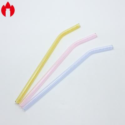 Chine Pailles à boire en verre à haute teneur en borosilicate personnalisées colorées à vendre