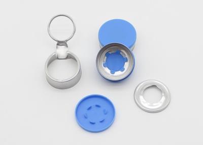 China 32mm blaue Infusions-medizinische Phiolen-Kappen mit Ring-Zug kundengebundenem Logo und Größe zu verkaufen