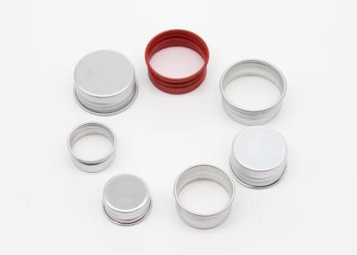 China 18-28mm Metal Screw Caps , Aluminum Threaded Cap For Screw Bottle for sale