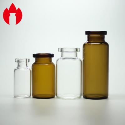 China Glass Vial 2ml-30ml Clrear Or Amber Pharmaceutical Injection Glass Vial for sale