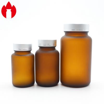 China Phiolen medizinische Amber Wide Mouth Glass Jar großer Öffnung 100ml 120ml 300ml für Tablet zu verkaufen