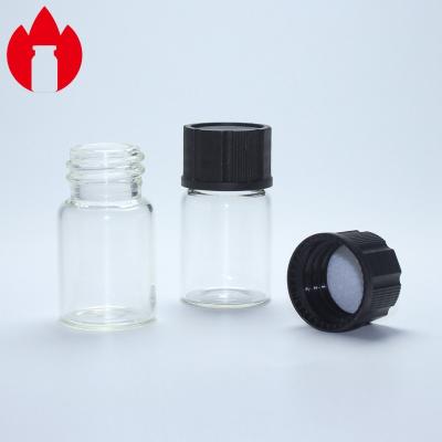 China Frascos de cristal de la impresión 7ml con el sellado caliente plástico de los tapones de tuerca en venta