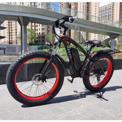 China Hot Sale Aluminum Alloy HZEVIC Amazon Hot Sale Mountain 26 Inch 250W Ebike Adult Electric Bicycle Fat Tire Electric Bike With Removable Lithium Battery for sale