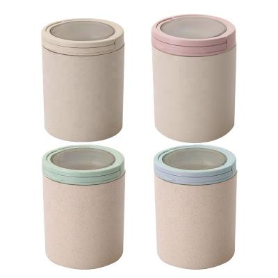 China Sustainable Bamboo PP Grain Food Storage Jar Customize Ware Modern Design Biodegradable Printed Food Storage Jar for sale