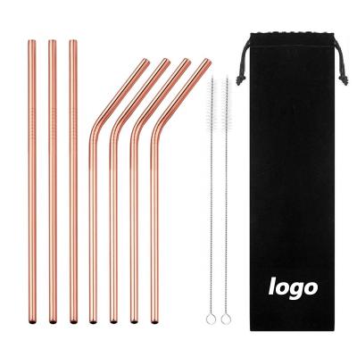 China Eco Friendly Sustainable Color Metal Stainless Steel Drinking Straw for sale