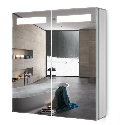 China Modern Modern Style And Aluminum Alloy Material Bathroom Cabinet Mirror With LED Lighting for sale