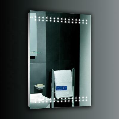 China Illuminated Wall Mounted Bathroom LED Mirror With Speaker And Radio Functions for sale