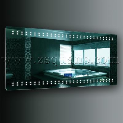 China Illuminated High Class Touch Screen LED Bathroom Mirror With Speaker for sale