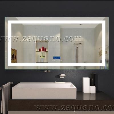 China Luminous Decorative Design LED Wall Mounted Backlit Mirror With Speaker for sale