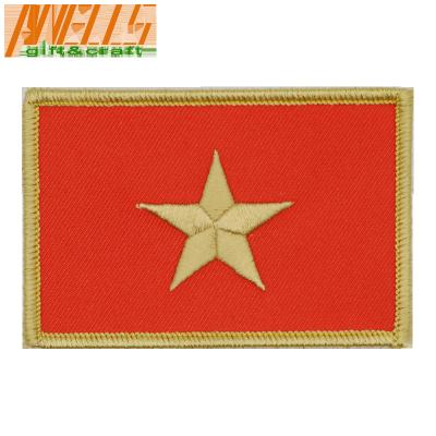 China Morocco Flag Patch Morale Tactical Moroccan Sew-On Travel Embroidery Patches for sale