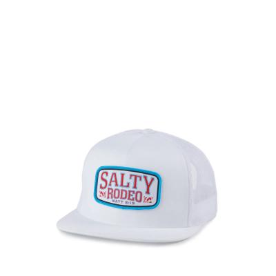 중국 OEM Men Snapback Cap Salty Rodeo White With Woven Logo Patch Designer Hats 판매용