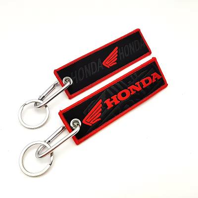 China Personalized Woven Keychain Gift Jet Tags Accessories Key Rings Keychains For Luggage Bag for sale