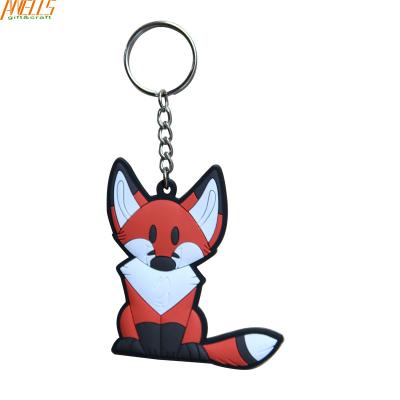 China Dekorativer fördernder PVC-Gummi Keychain Gewohnheit PVC-Keychain zu verkaufen