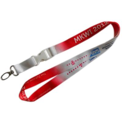 China Custom Design Logo Printed Lanyard    Heat Transfer  Flat Polyester Lanyard for sale