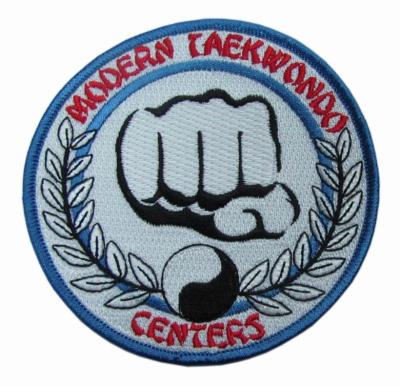 China 12C merrow border Decorative Embroidery Patches MODERN TAEKWONDO CENTERS for sale