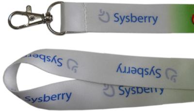 China Nylon Plain Logo Printed Lanyard Sublimation Polyester 900mm Length for sale