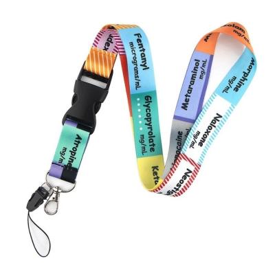 China Farbe Firmen-Logo Custom Polyester Lanyards Plastic-Schnallen-PMS Pantone zu verkaufen