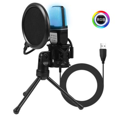 China USB Microphone Stand Microphone for Computer, Usb Port Rgb Microphone for Gaming for sale