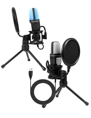 China USB Microphone Vlogging Kit Streaming Microphone Usb Condenser Microphone Kit for sale