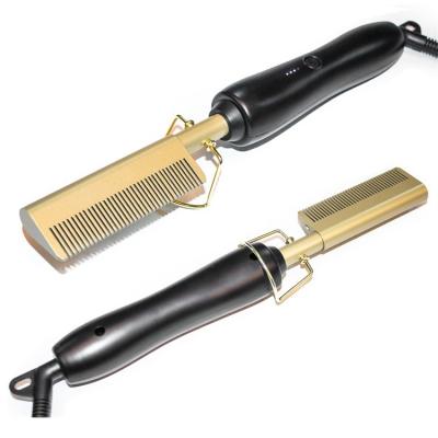 China Ionic Wet Dry Hair Flat Iron 2 in 1 Hot Comb Straightener Electric Hair Straightener Hair Curler for sale