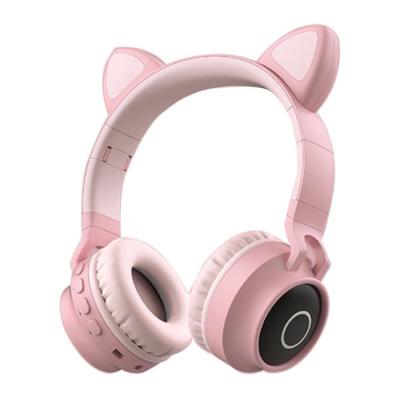 China Wireless Headphones LED Cat Ears Headset Gaming Noise Canceling Stereo Wireless Headphones for sale