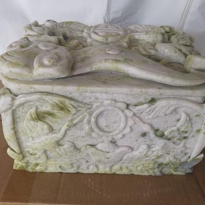 China Customization Lantian jade cinerary casket longevity box funeral supplies new overall for sale