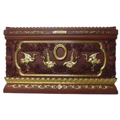 China Customization Red sandalwood urn Solid wood men's and women's longevity box coffin moisture-proof funeral and burial supplies for sale