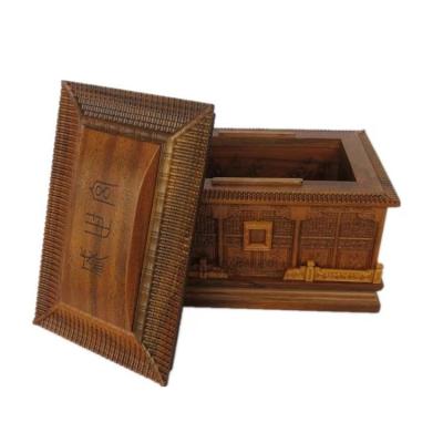 China Customization Urn process longevity box Solid wood urn log small coffin funeral supplies for sale