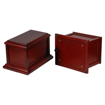 China Customization Factory Custom Cremation Ashes Funeral Supplies Wooden Urn Box for sale