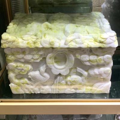 China Customization Waterproof White marble cinerary casket manufacturers wholesale funeral supplies urns for sale