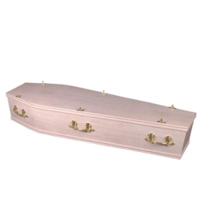 China Customization Hot Sale Handmade MDF Coffin with Handles and Lining for Burial Human for sale