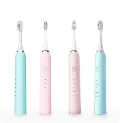 China Battery Powered Home Use Waterproof Led Light Teeth Whitening Sonic Electric Toothbrush for sale