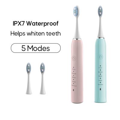 China Hot Product 2021 Battery Operated Teeth Whitening Acoustic Wave Smart Adult Electric Toothbrush for sale