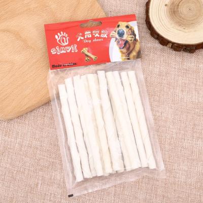 China 2021 Viable Healthy White Dog Training Treats Rawhide Twist Sticks Dog Chews Dogtreats Pet Food Dog Treats for sale