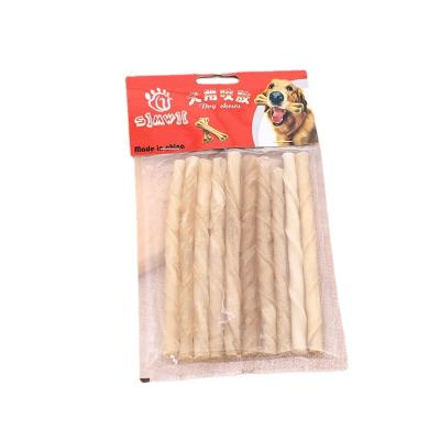 China 2021 Sustainable Healthy Natural Dog Training Treats Rawhide Twist Sticks Dog Chews Pet Treats for sale