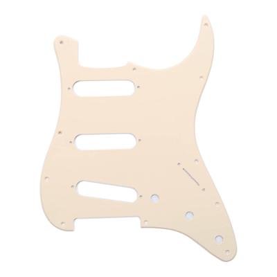 China 11 Hole Pickguard 1ply-CREAM 11 Hole SSS Start Scratch Plate Guitar Pickguard For ST Start Electrics for sale