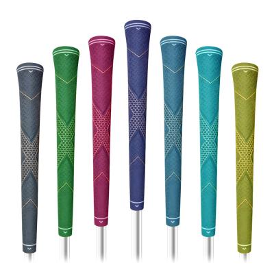 China Golf Club Fit Factory Cheap OEM Tied Rubber Grip Standard Oversize Golf Logo Rope Mid Size Custom Grip for sale